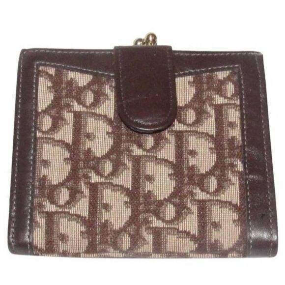 Christian Dior Brown Trotter Print Vintage Wallet and Coin Purse - Picture 1 of 14